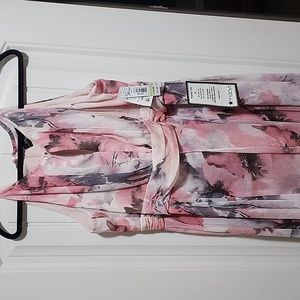 R&M Richard's NWT Silky Flowy Beautiful Handkerchief Bottom Maxi Dress 18W